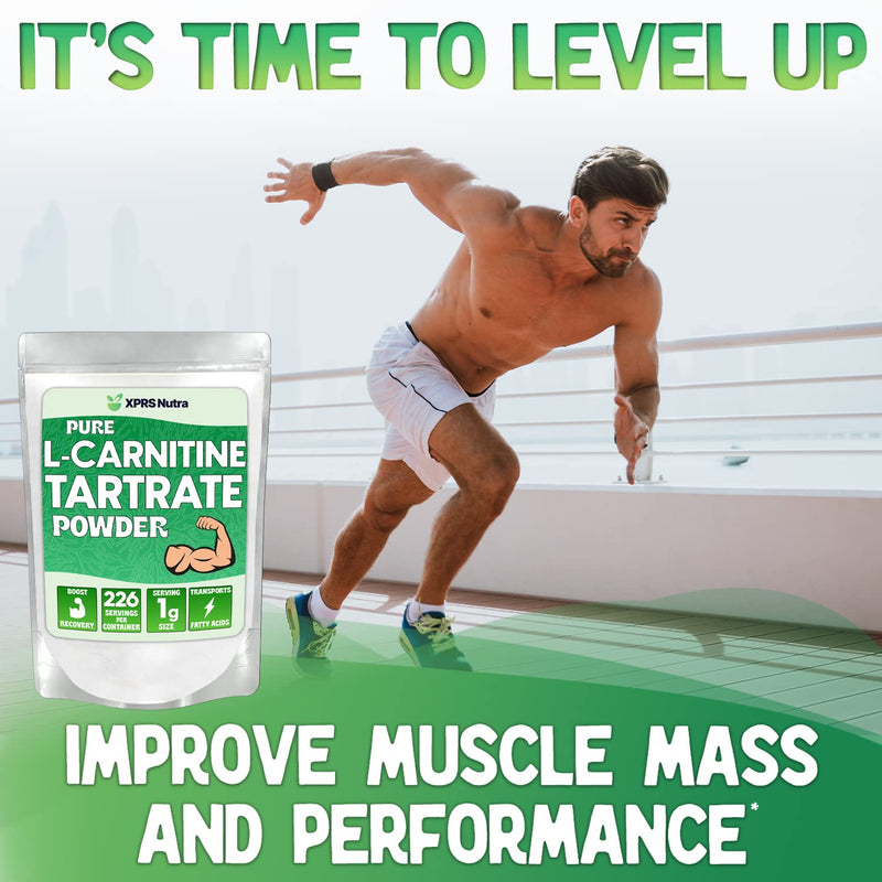 [Australia] - XPRS Nutra L Carnitine L Tartrate Powder - Premium Pure L Carnitine Tartrate - L-Carnitine Powder - Vegan Friendly Bulk L Carnitine - Amino Acid Supplement (16 Ounce) 1 Pound (Pack of 1) 