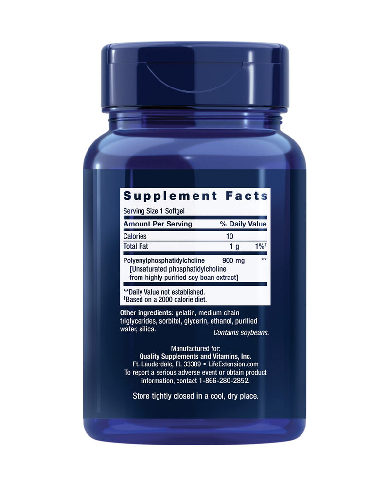 [Australia] - Life Extension HepatoPro Polyunsaturated Phosphatidylcholine - Phosphatidylcholine PPC Supplement for Liver Health Support and Detox – Non-GMO, Gluten-Free – 60 Softgels Standard Packaging 