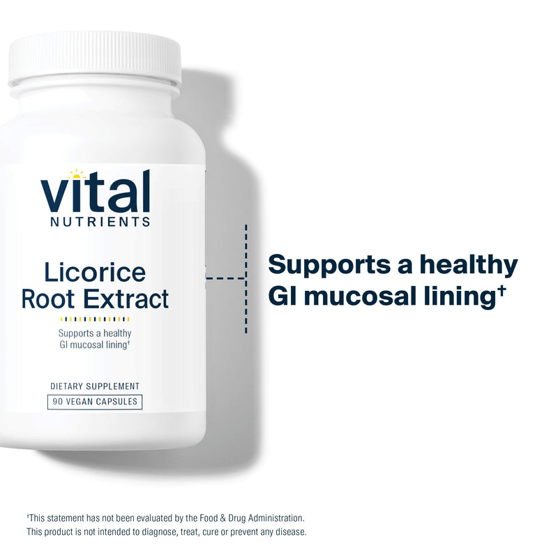 [Australia] - Vital Nutrients - Licorice Root Extract - Herbal Immune Support - Adrenal Support - 90 Vegetarian Capsules per Bottle - 400 mg 