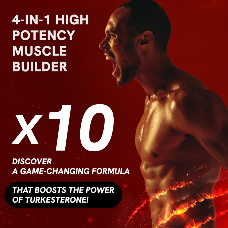 [Australia] - Turkesterone Supplement for Men - Organic Turkesterone Supplement for Muscle Growth w/Fadogia Agrestis Pterostilbene | Complexed Turkesterone Powder | 120 Turkestrone Vegan Capsules 2 Packs 