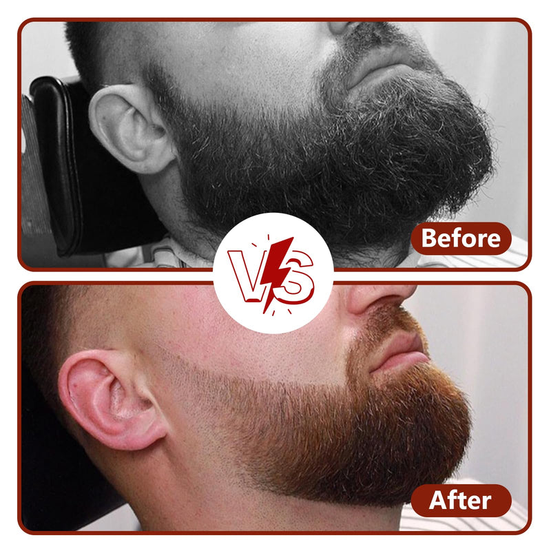 [Australia] - cobee Beard Stencil for Men, Pack of 3 Beard Stencils Beard Contours Stencil Beard Shaper Beard Shaving Stencil Beard Stencil for Easy Cutting Beard Shapes for Goatee Sideburns Neck (3) 3 Colors 