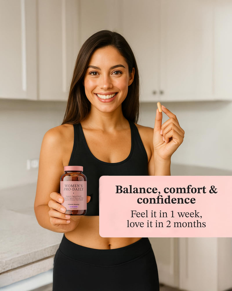 [Australia] - Vitamin Bounty Women's Pro-Daily Vaginal Probiotics - 10 Billion CFU, 5 Strains with Cranberry for Female Vaginal Health - Probiotics for Women pH Balance - Digestive & Urinary Support - 60 Capsules 60 Count (Pack of 1) 