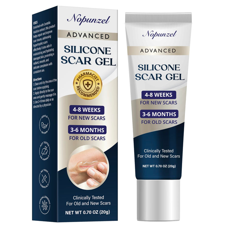 Silicone Scar Gel: Silicone Gel for Scars - Improve Scar Appearance for Old and New Scars - Medical Grade Silicone - Advanced Scar Gel - Scalds - Surgery - Injury - C Section - Stitches - Burns - 20g