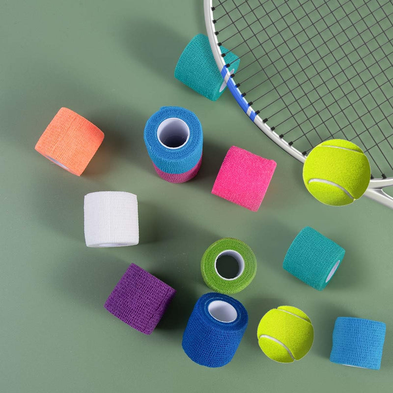 [Australia] - 30 Pack 2 Inch x 5 Yards Colorful Self Adhesive Bandage Breathable Cohesive Bandage Wrap Rolls Elastic Self-Adherent Tape for Stretch Athletic, Sports, Wrist, Ankle 2 Inch, 30 Pack 