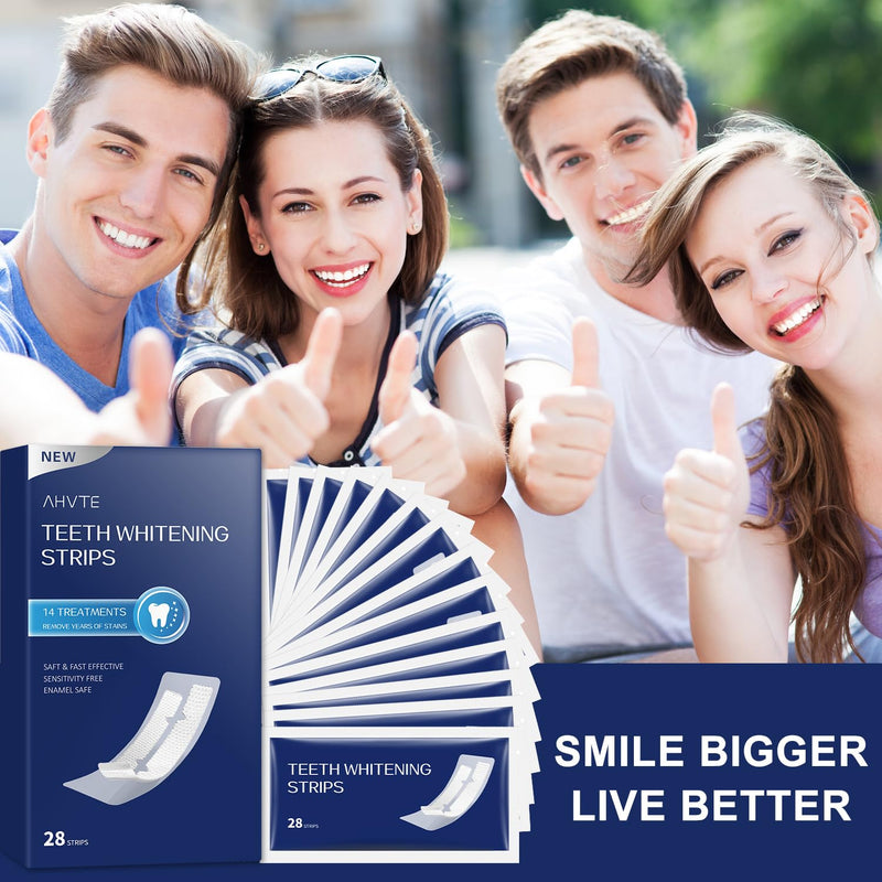 [Australia] - Teeth Whitening Strip, Whitening Strips, 28 Strips for Sensitive Teeth, Professional and Natural Teeth Whitening Kit,14 treatments 