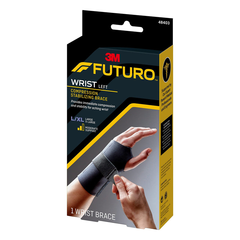 [Australia] - FUTURO Compression Stabilizing Wrist Brace, Left Hand, L/XL 
