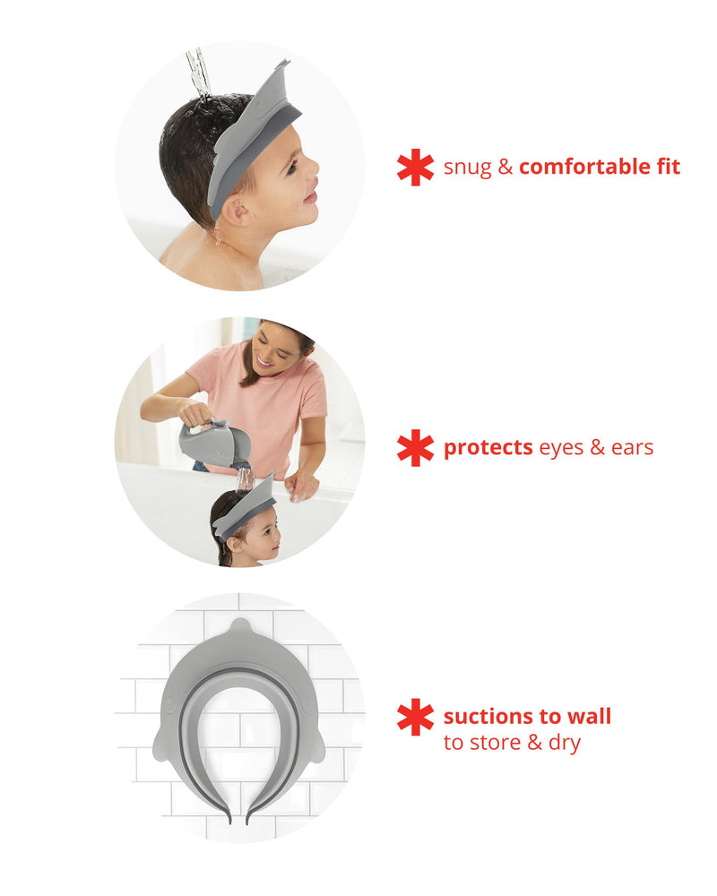 [Australia] - Skip Hop Baby Shower Cap, Moby Bath Visor, Grey 