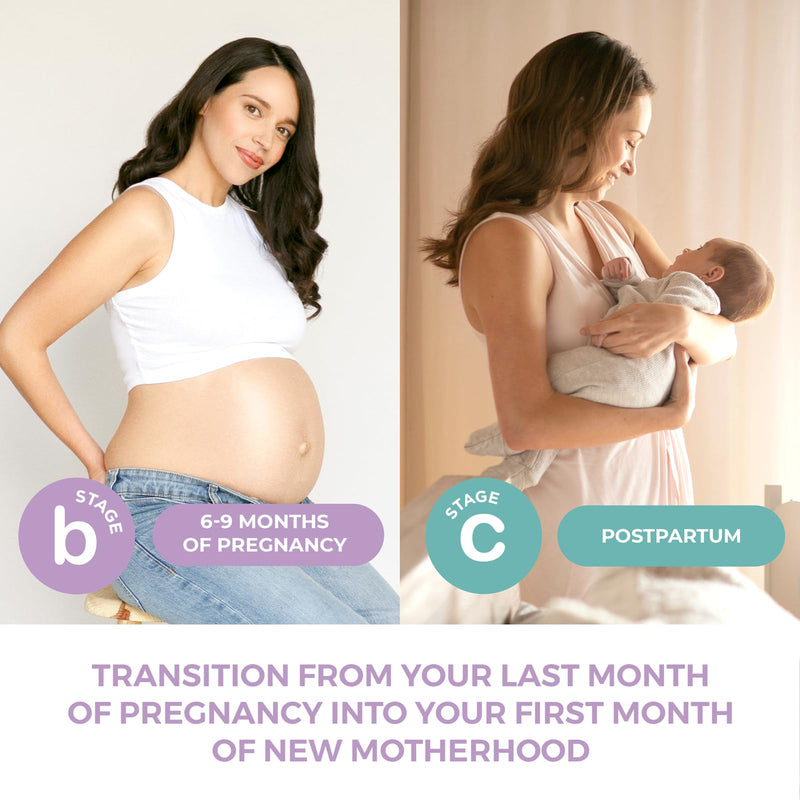 [Australia] - Leska Maternity Stages B & C Set | HYDRATE Belly Cream & RESTORE All-Over Toning Gel | Pregnant Moms Months 6-9 and Postpartum | Part of Complete 3-Part Maternity Skincare System (Set of 2, 4oz each) 4-9+ Months, Cream & Gel (2-Pack) 
