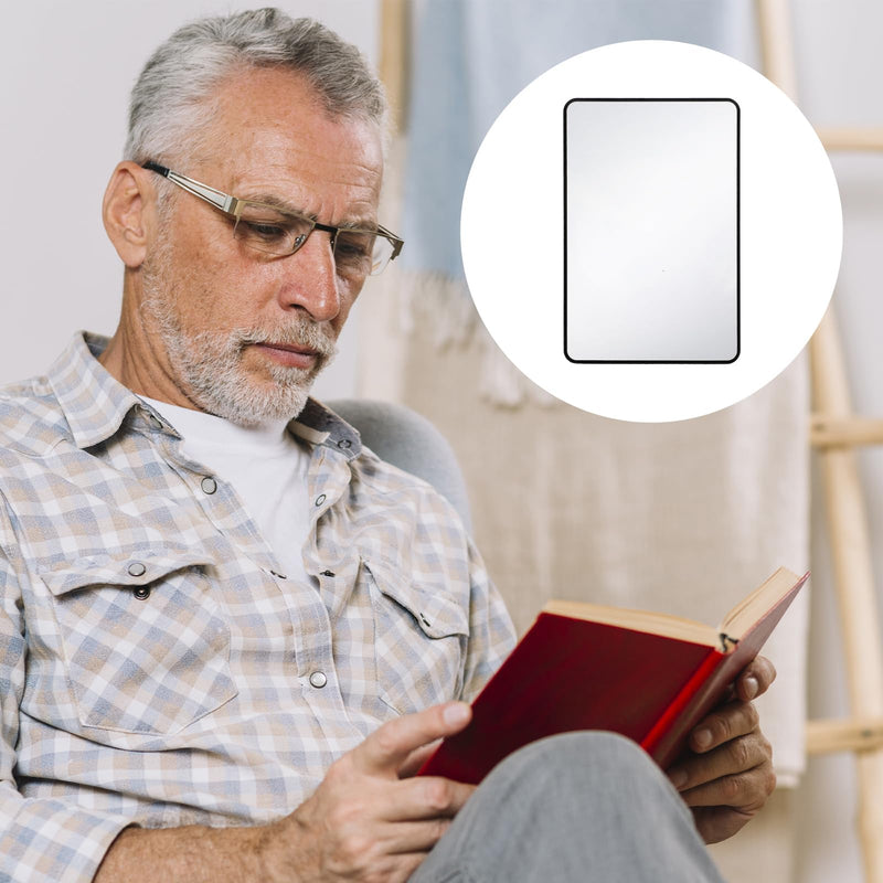 4 Pcs Page Book Magnifying Sheet 3X Handy Size Magnifier Bookmark Card Clear Lightweight Magnifier Flat Plastic Optical Fresnel Lens for People with Low Vision Seniors Reading Small Prints 4