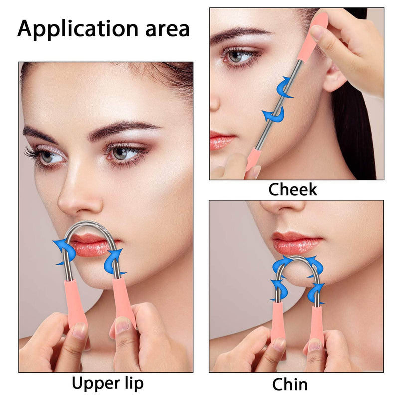 [Australia] - Epilator, Facial Hair Remover, Facial Razor Women Stainless Steel Manual Epilator Facial Hair Roller Threading Tools Face Portable Epilator Beauty Tool Upper Lip Chin Cheeks 