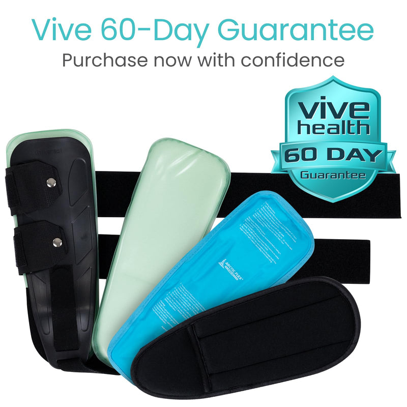 [Australia] - Vive Ankle Stirrup Brace - Air Gel Stabilizer for Ankle Sprain, Tendonitis Support for Men & Women - Right & Left Foot -Achilles Tendon Compression Relief -Fracture Treatment - Hot & Cold Therapy One Size 