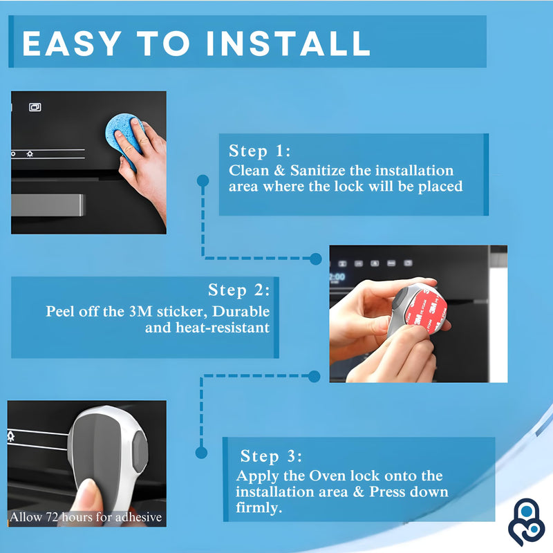 [Australia] - Oven Lock Child Safety, 1 Pack, Oven Door Lock Child Safety, Oven Baby Proofing, Heat-Resistant, Durable & Easy to Install Oven Safety Locks for Toddlers, Baby Proof Oven (White) White 