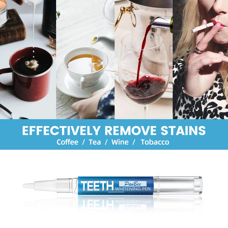 [Australia] - Teeth Whitening Pen 4+1(5 Pack), 70+ Treatments, Use Twice a Day Up to 1-6 Shade Whiter in 1-2 Weeks, 4 Whitening Pens plus 1 Desensitizing Pen, Effective, Painless and Enamel Safe Teeth Whitening Gel 