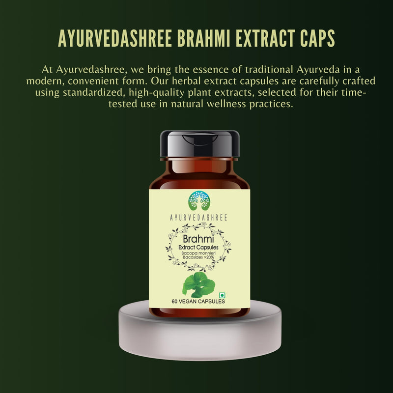 [Australia] - Brahmi Extract 500mg - 60 Vegetarian Capsules|Bacopa Monnieri Bacosides| All Natural | 100% Vegan | Gluten-Free | GMP Certified Brahmi 60 Count (Pack of 1) 