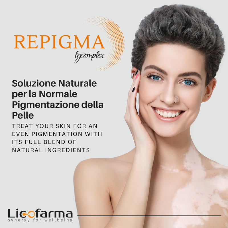 Repigma Lycomplex - Health Supplement to Support the Treatment of Vitiligo and White Spots on the Skin - Pack of 30 CPS
