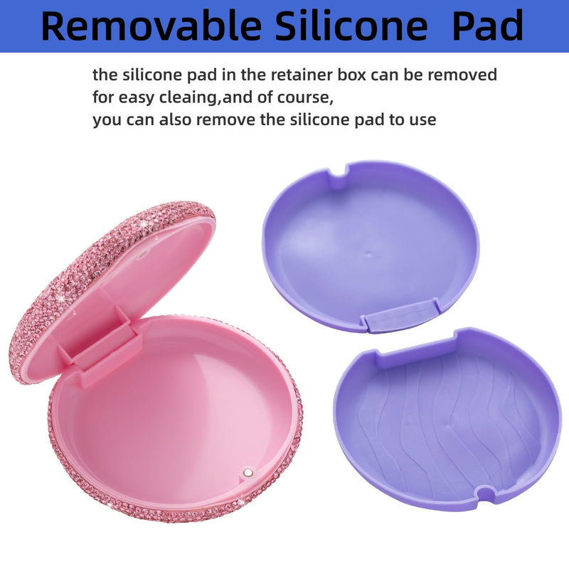 [Australia] - Retainer Holder Partial Denture Case Travel Retainer Container Mouthpiece Case Slim Dental Retainer Cases Orthodontic Mouthguard Case for Women(Pink) pink 