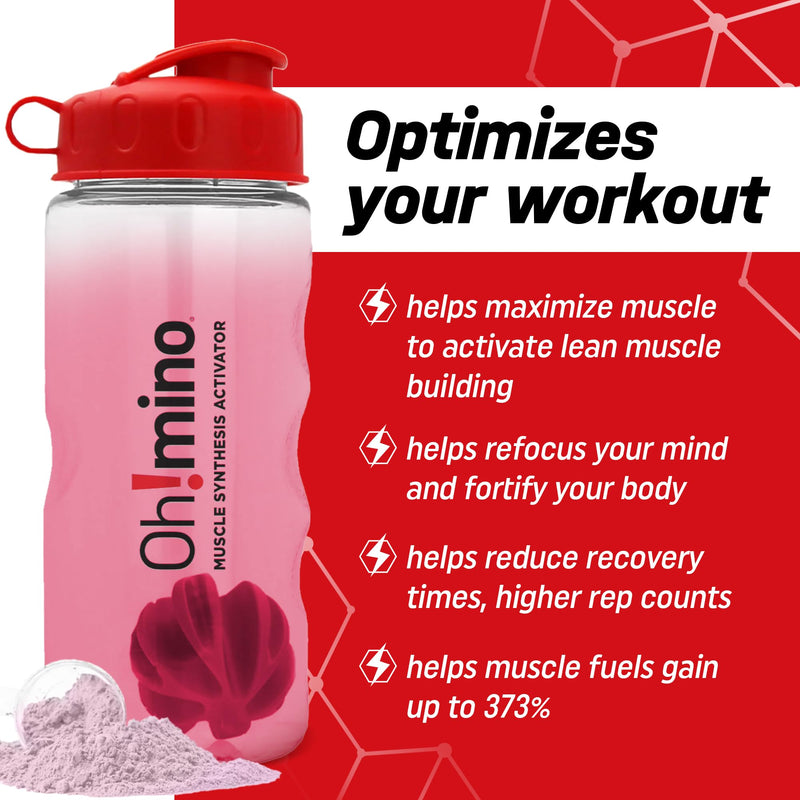 [Australia] - Oh!mino Amino Acid Energy Blend - Sugar-and-Stimulant-Free, Pre-Post Workout Powder, BCAA Amino Acids, Workout Recovery Drink, Muscle Synthesis Activator, Berry Blast, 280 g, 40 Servings Berry Blast (Stimulant-Free) 40 Servings (Pack of 1) 