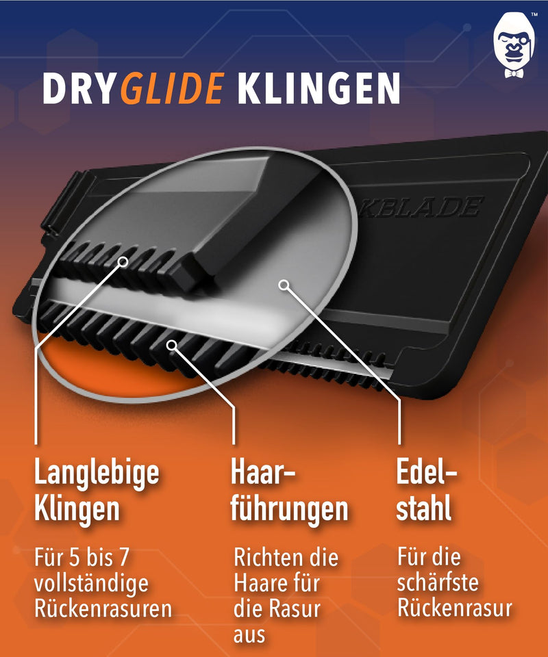 [Australia] - baKblade 2.0 - Replacement blades for 2.0 Elite razors - Dryglide technology (6 replacement blades included) 6 pieces (pack of 1) 