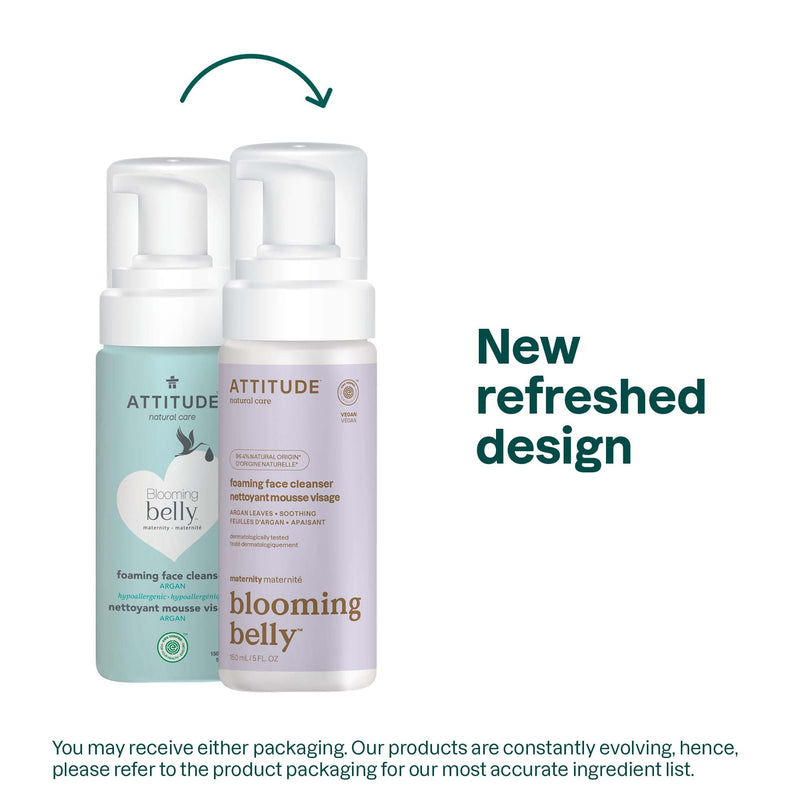[Australia] - ATTITUDE Pregnancy Foaming Face Cleanser, EWG Verified, Dermatologically Tested, Plant and Mineral-Based, Vegan Maternity Products, Argan Leaf Extract, 5 Fl Oz 