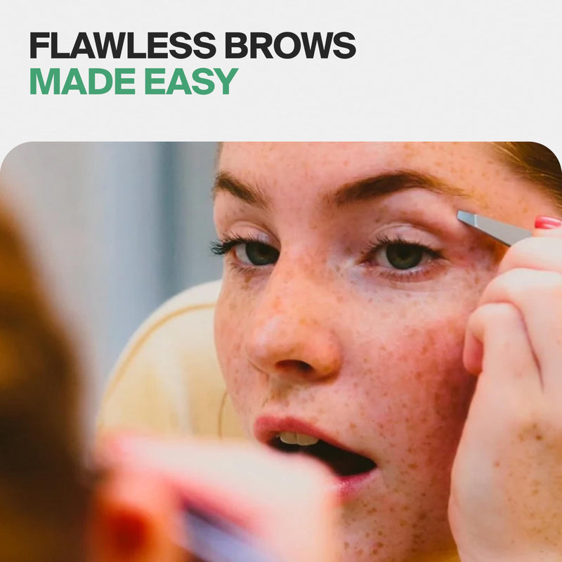 GERMANIKURE Pointed Tweezers in Leather Case - Made in Solingen Germany Leather Sleeve