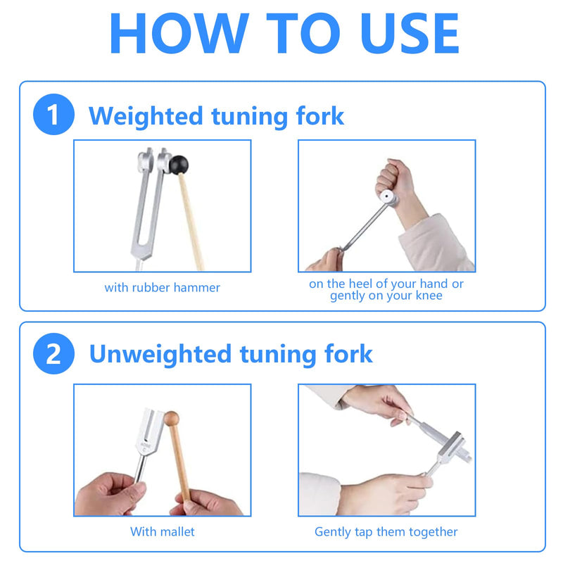 [Australia] - Tuning Fork, 4 Piece Tuning Fork Set Tuning Fork Therapy Tuning Fork 128 Hz Tuning Fork for Healing Tuning Fork Medicine for Sound Therapy and Meditation (128 Hz/136.1 Hz/528 Hz/4096 Hz) 
