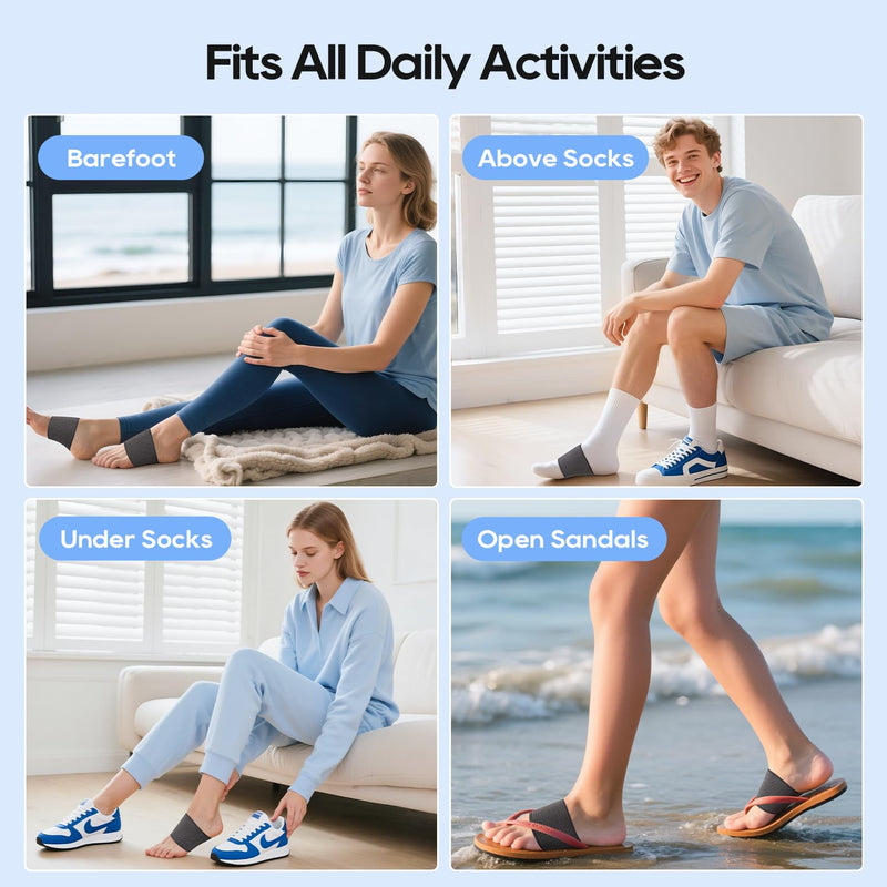 [Australia] - 1 Pair Copper Arch Support, Plantar Fasciitis Arch Support Compression Sleeves for Women & Men, Foot Brace for Feet Pain Relief, Swelling, Foot Care, Flat & Fallen Arches, High Arch 1 Pair 