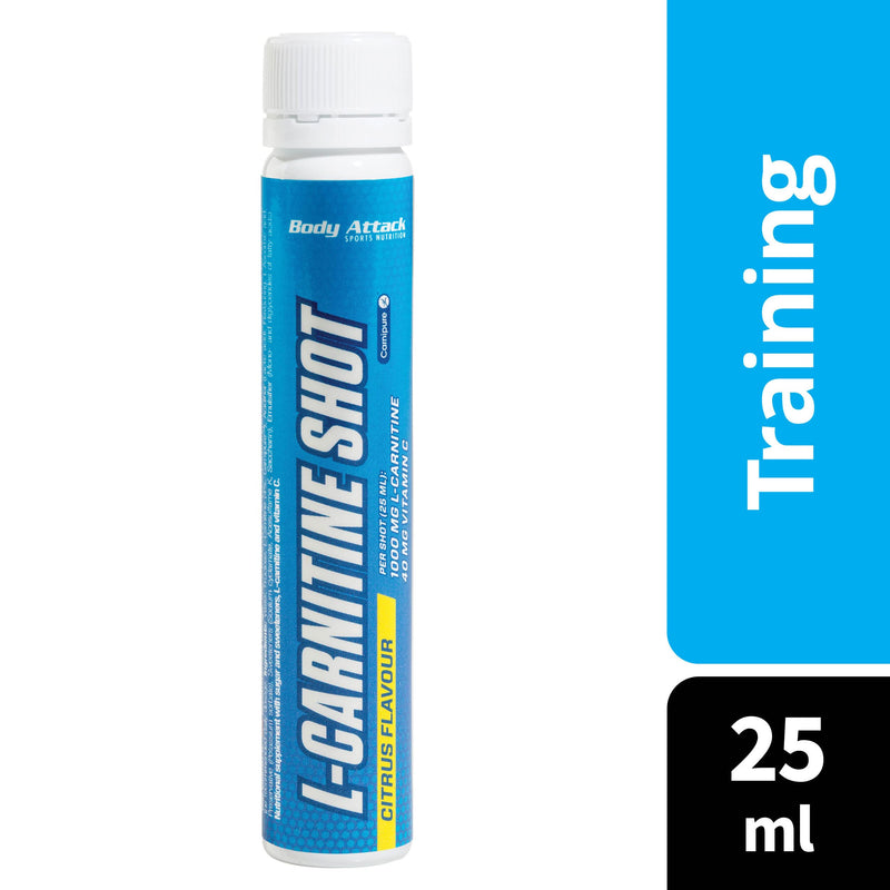[Australia] - Body Attack L-Carnitine Shots, Lemon, Pack of 1 (20x 25 ml) 