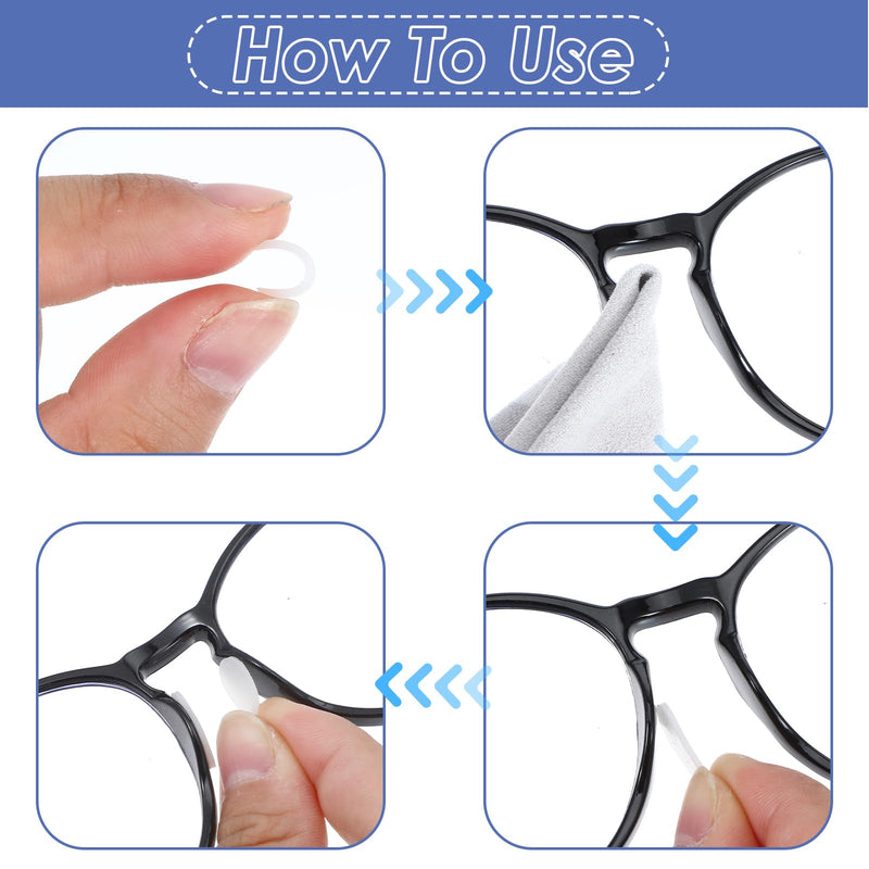 [Australia] - Yuanchu 20 pairs of silicone nose pads, self-adhesive non-slip nose pads for glasses, transparent glasses pad with adhesive backing, 1 mm soft nose grips for glasses and sunglasses (transparent). 