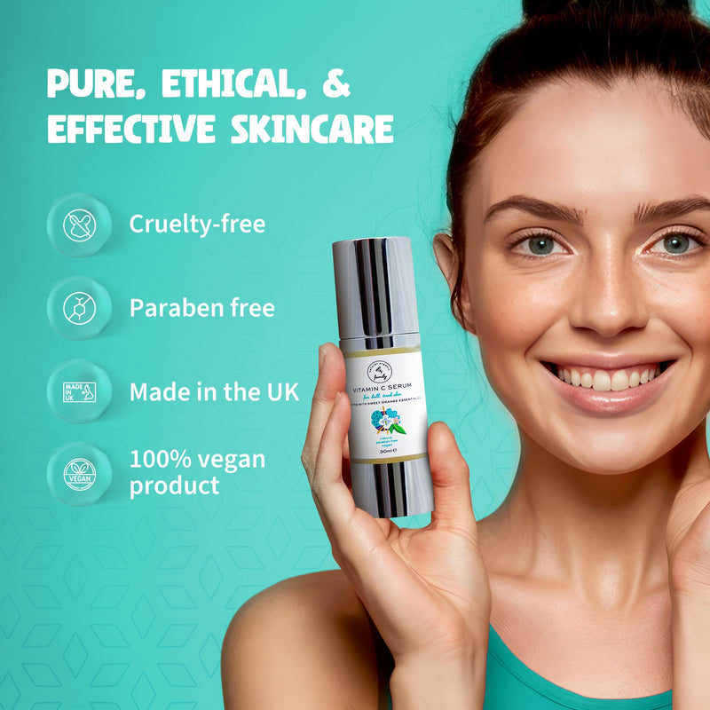 Vitamin C Serum for Face with Hyaluronic Acid, Aloe Vera, Retinol, and Vitamin E - Natural Skin Care for Beautiful and Healthy Skin - Brightening Serum for Dark Spots and Fine Lines
