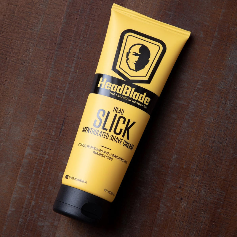 [Australia] - HeadBlade HeadSlick Shave Cream 8 oz for Smooth Headshaving for Bald Men, Helps with Irritation, Redness, & Razor Burn 8 Fl Oz (Pack of 1) 