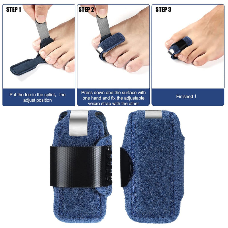 [Australia] - LINXIU Toe Splint Hammer Toe Toe Straightener Toe Straightener for Support and Toe Fixation Toe Stretcher for Broken Toes Claw Toes Pack of 2 