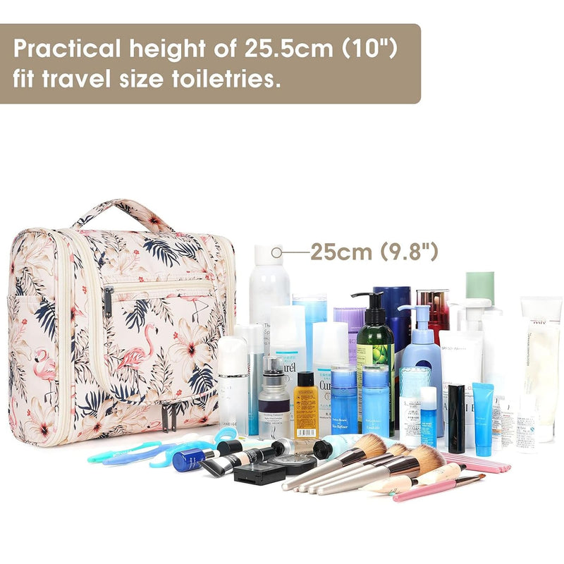 Narwey Hanging Travel Toiletry Bag with 6 Set Compression Packing Cubes