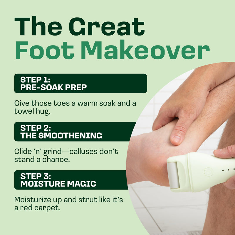 [Australia] - Electric Sole Buffer Foot Callus Remover - Rechargeable Electric Foot File for Dead Dry Skin - Professional Pedicure Tool - Smooth Cracked Heels & Calloused Feet - Ultimate Self-Care Gift 