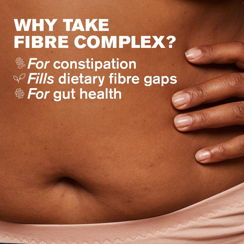 DR.VEGAN® Fibre Complex | Vegan High Fibre Supplement | Psyllium Husk, Apple, Carrot & Beetroot Fibre | Additive-Free, Gluten-Free | 60 Capsules, 2-A-Day