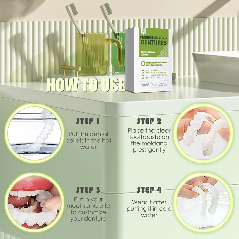 [Australia] - Temporary Veneers Kit for Women and Men, Tooth Replacement Kit, Nature and Comfortable (4PCS) 5 