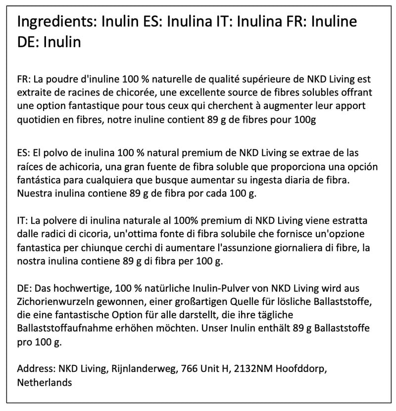 [Australia] - High quality prebiotic powder of inulin (1 kg) 