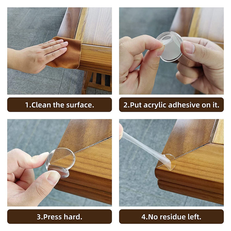[Australia] - Corner Protectors Guards - Furniture Corner Guard & Edge Safety Bumpers - Baby Proof Bumper & Cushion to Cover Sharp Furniture & Table Edges - Clear and Transparent - (12 Pack) 12 Count (Pack of 1) 