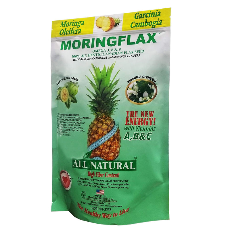 [Australia] - Bag Formula 100 Natural Canadian Flax Seed with Garcinia Cambogia and Moringa Oleifera Bag, Tan, 16 Ounce 