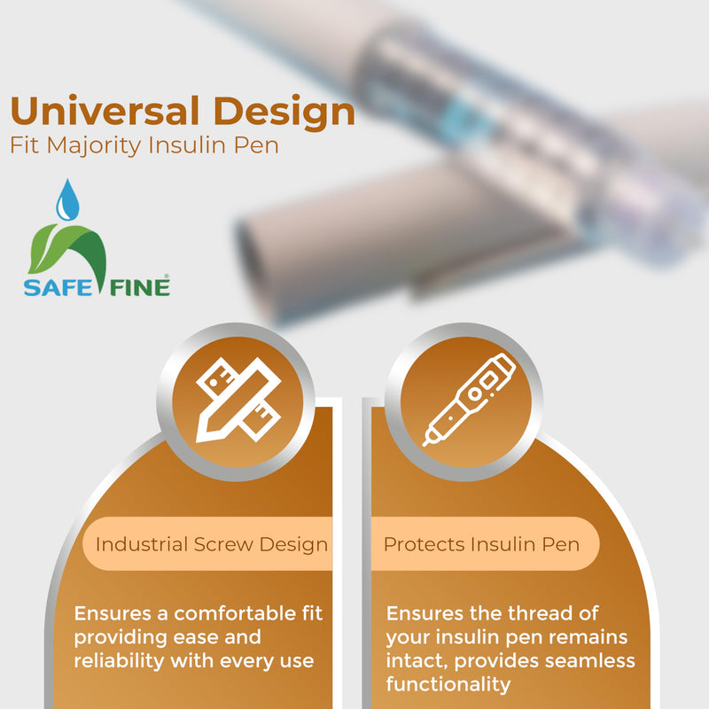 [Australia] - Safe Fine Insulin Pen Needles 4mm 32G (5/32" x 0.23 mm) Thin Wall Technology, Diabetic Needles for Insulin Injections, Compatible with Most Diabetes Pens, 100 Pcs/Box 4 mm 32G 