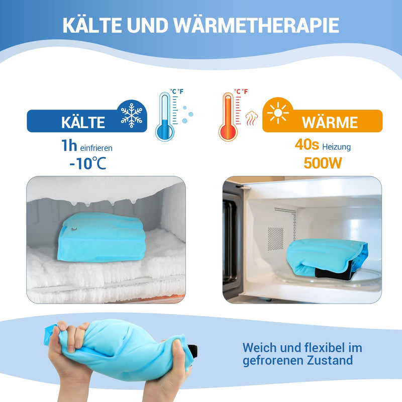 [Australia] - Comfytemp Fully enveloping cooling sleeve foot, cooling bandage ankle ankle for waterless ice bath after sports. Reusable large cooling pads gel size fits all (S up to XXL) 1 piece 