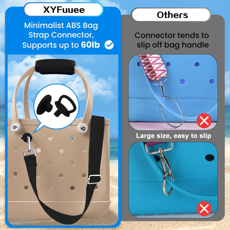 XYFuuee Strap Wrap for Bogg Bag Accessories, Beach Bag Organizer Inserts for Original Large Bogg Bag Accessories with 8 Removable Metal Fasteners