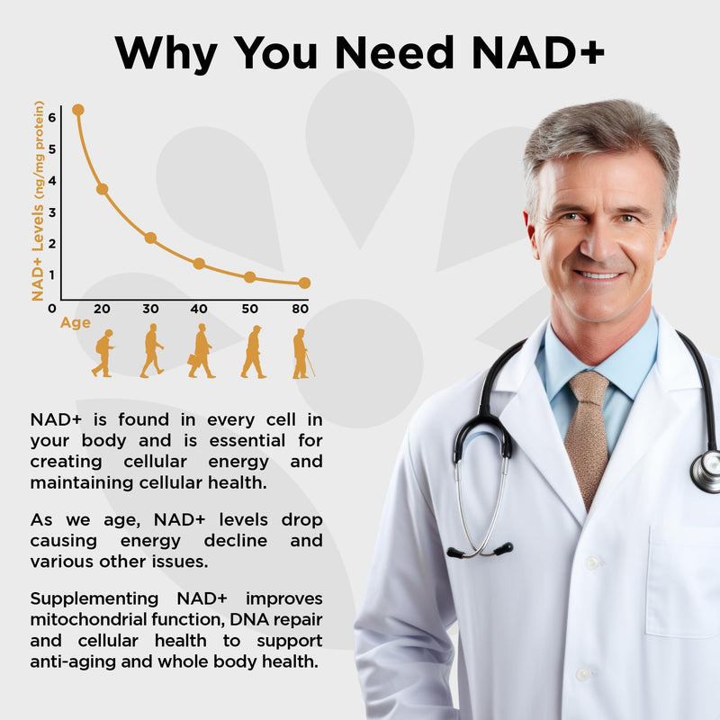 NAD+ Supplement 650mg (5 in 1 Complex) 60 Caps, 2 Month Supply | UK Made | Boost NAD Levels | Resveratrol TMG Fisetin ALA | Liposomal High Bioavailability | Anti-Aging, High Strength