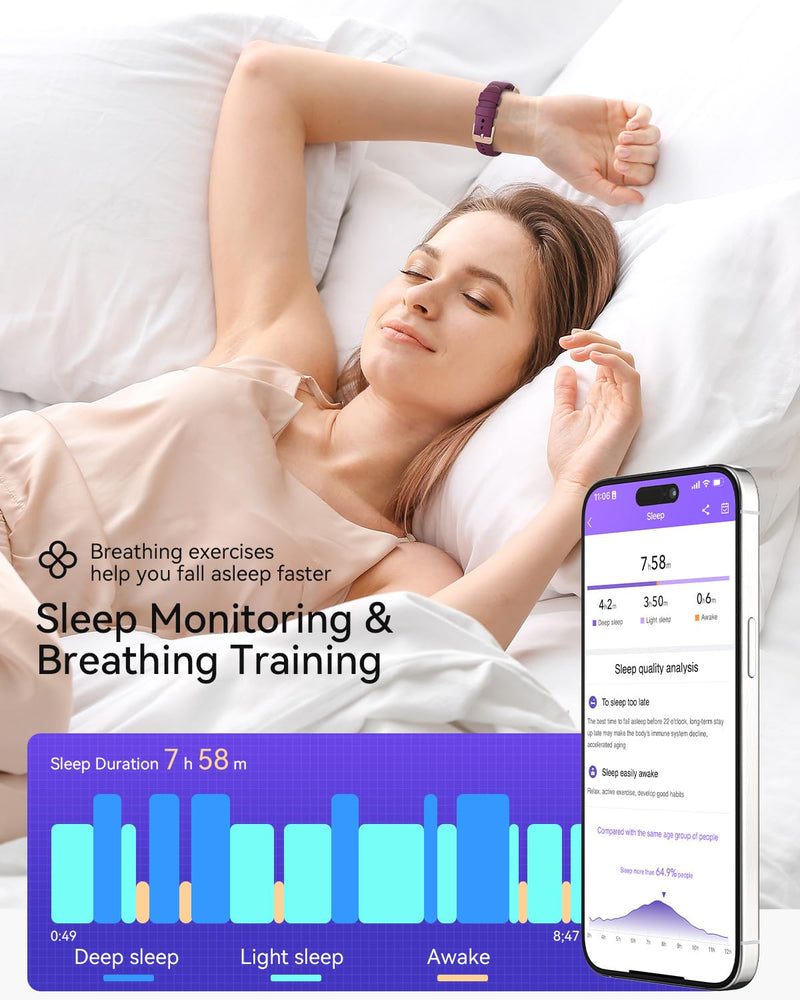 [Australia] - Fitness Tracker Watch, Smart Watches for Women with Heart Rate/Blood Oxygen/Sleep Monitor, 20+ Sports Modes Fitness Watches for Women/Men, Activity & Step Tracker Smart Watch for Android/iOS Phones Gold-Burgundy 