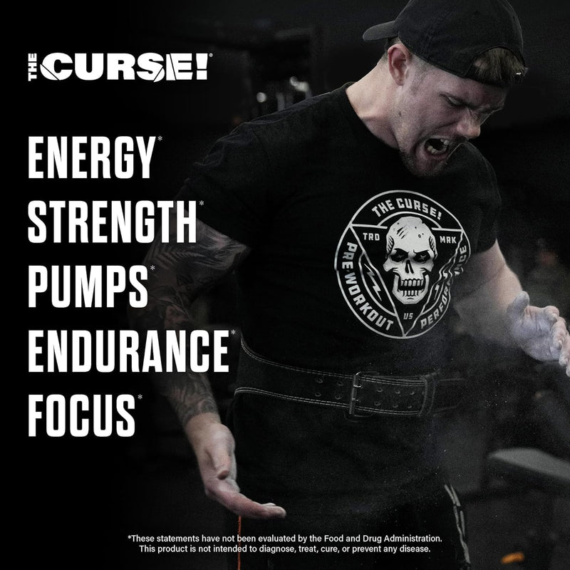 JNX Sports The Curse! Pre-Workout Powder – Watermelon, 250g | Energy, Focus & Endurance Booster | Beta-Alanine, Creatine, L-Citrulline, Caffeine