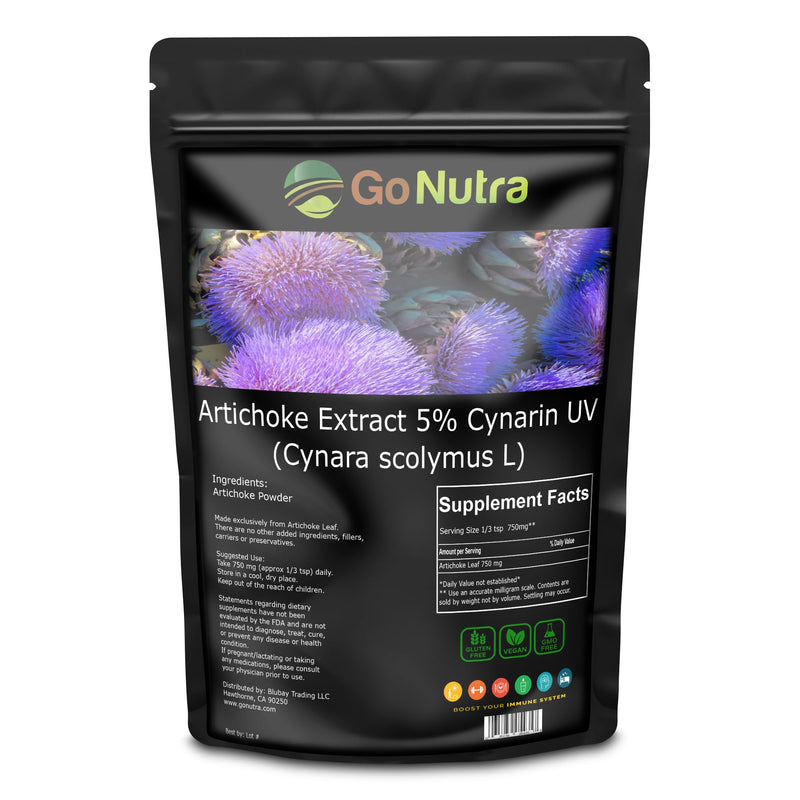 [Australia] - Go Nutra Artichoke Extract Powder Potent 5% Cynarin Artichoke Powder Pure Artichoke Leaf & Stem 4oz. | 150 servings 