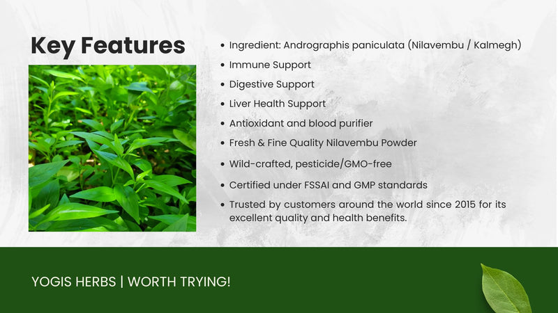 [Australia] - Nilavembu Powder - Andrographis Paniculata - 1 Lb Fresh & Pure 1 Pound (Pack of 1) Dark Green 