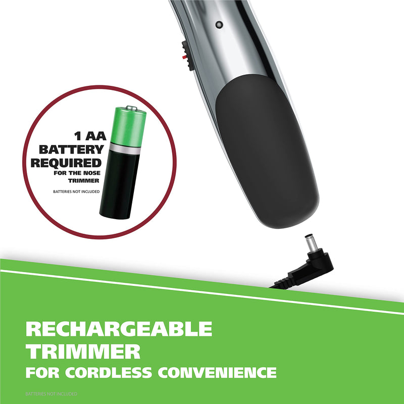 [Australia] - Wahl Groomsman Rechargeable Beard Trimmer kit for Mustaches, Nose Hair, and Light Detailing and Grooming with Bonus Wet/Dry Battery Nose Trimmer – Model 5622v 