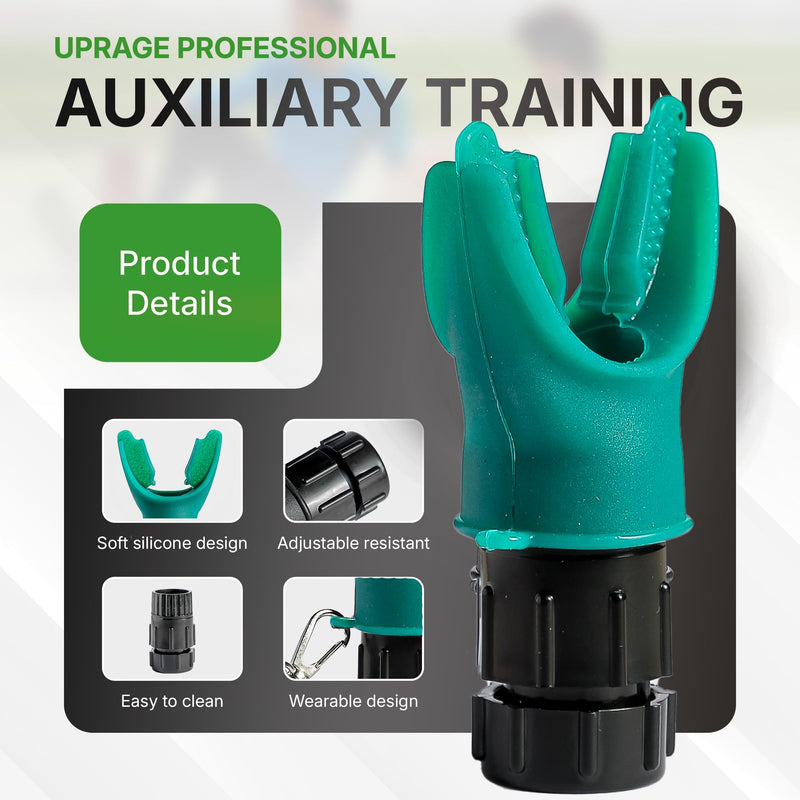 [Australia] - Portable Compact Lung Trainer Exercise Device with High Grade Silicone, Breathing Exercise Device for Lungs, Portable Muscle Trainer, Easy to Clean, Neck Strap Included, (Green-1) Green 