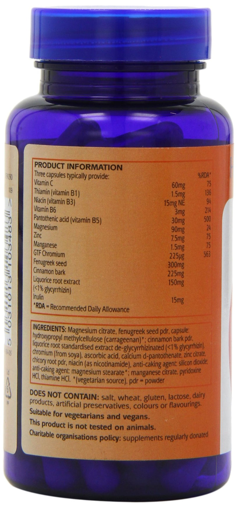 Higher Nature - Advanced Glucose Support - Healthy Weight & Metabolism - Vegetarian & Vegan - 90 Capsules