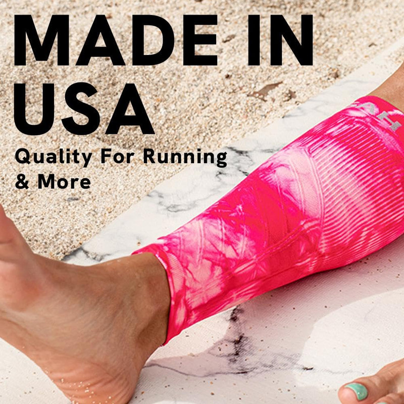 Zensah Running Leg Compression Sleeves - Shin Splint, Calf Compression Sleeve Men and Women Small-Medium White